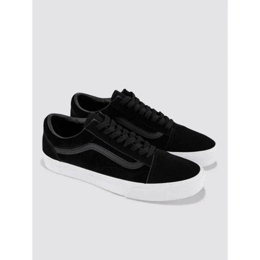 Vans Black Old Skool Corduroy Shoe Mens Size 8 - Picture 2 of 9